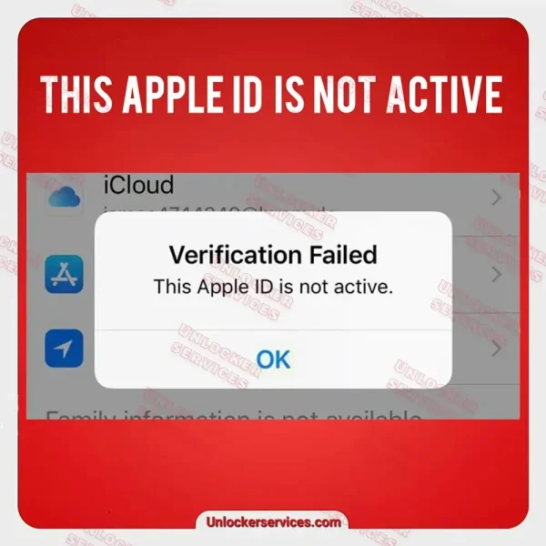 رفع ارور Not Active Apple ID
